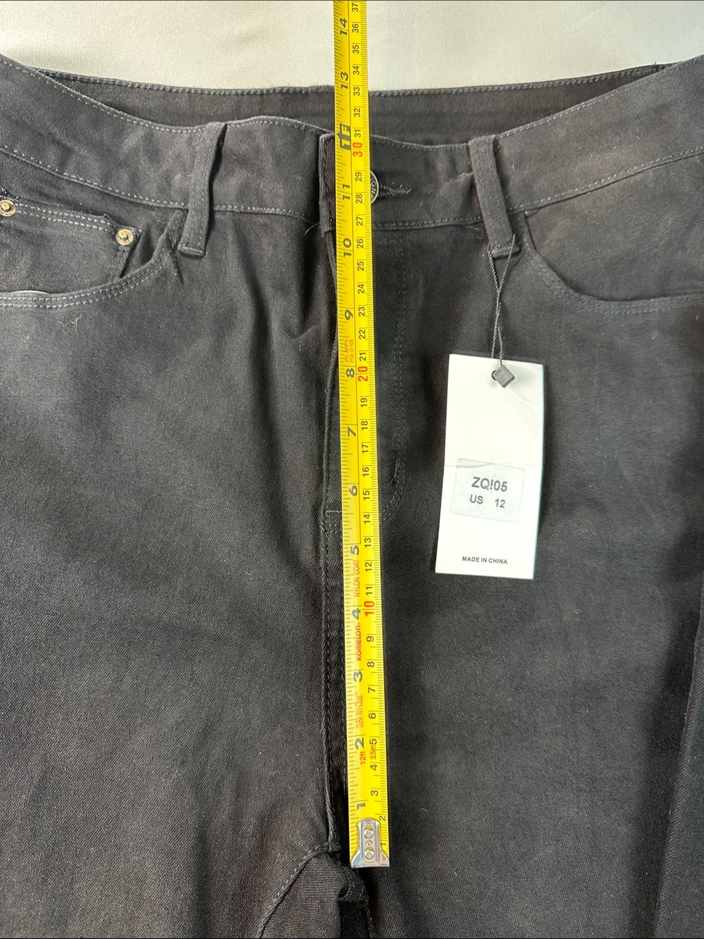 NWT Women's Size 12 Black Wide-Leg Jeans Solid Flare Boho - Picture 8 of 9